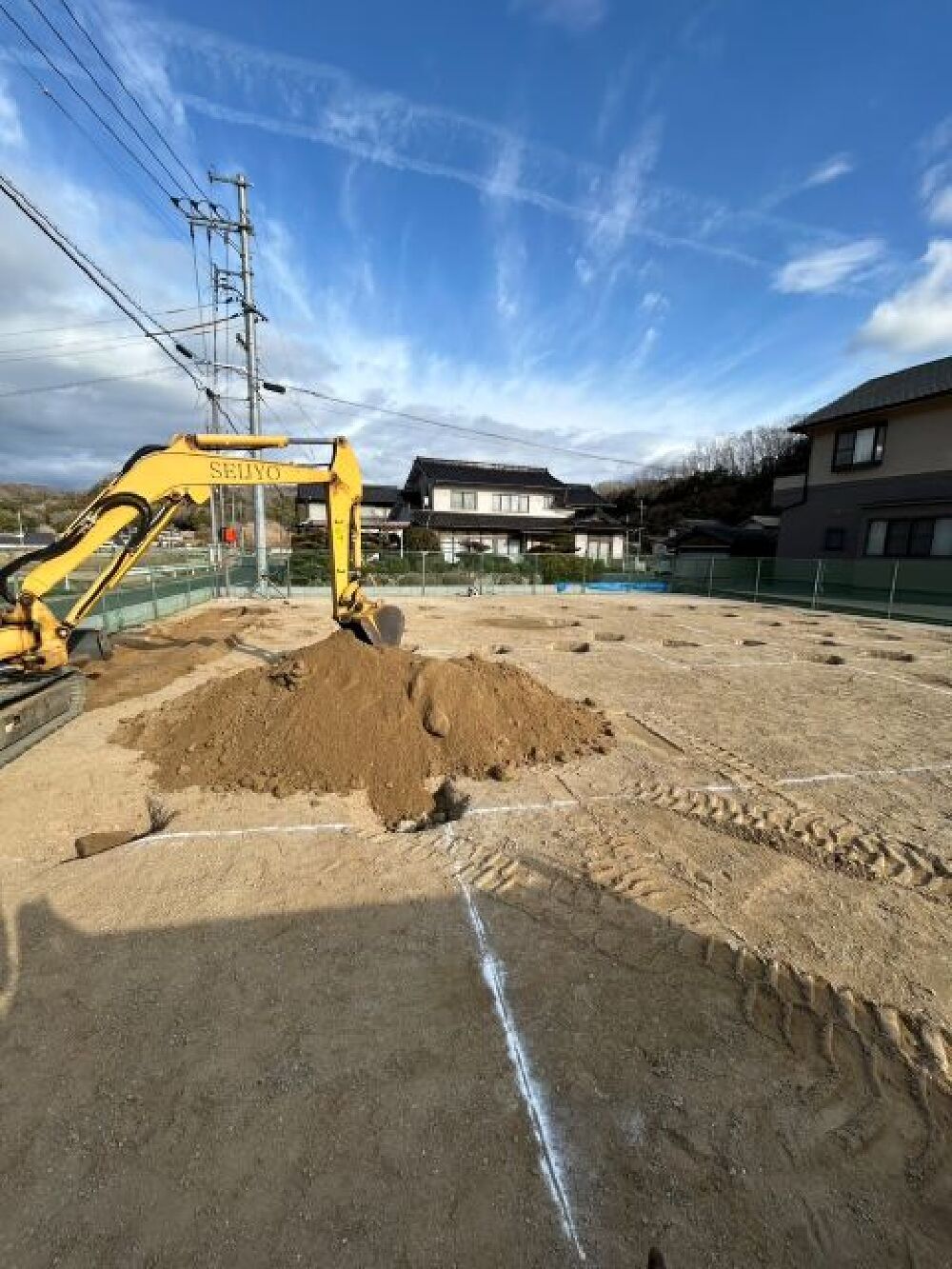 基礎工事スタートしました。