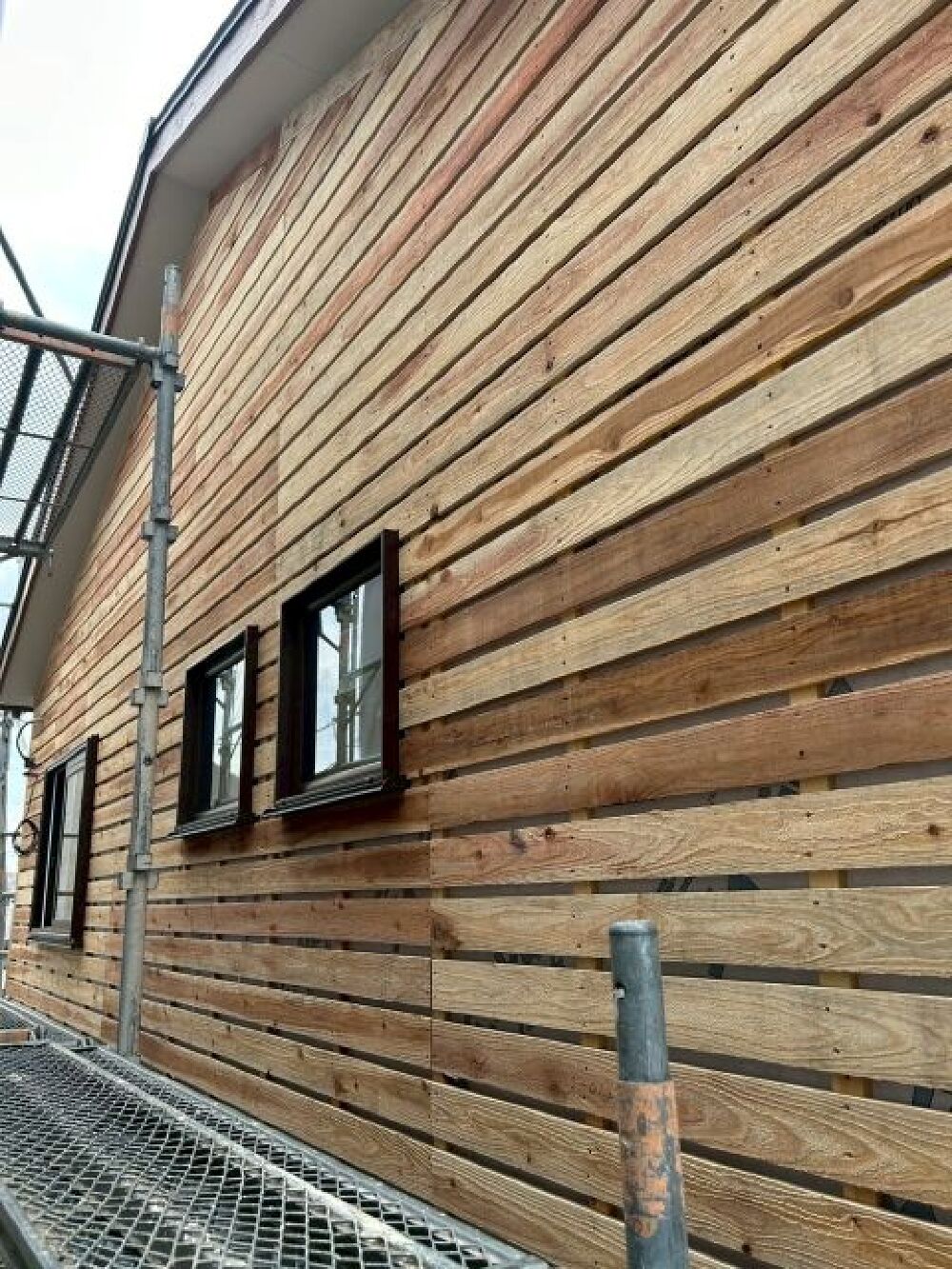 塗り壁の下地作業